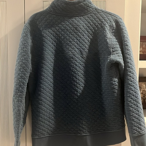 Patagonia Organic Cotton Snap T Quilted Pullover Teal Blue Size M - Picture 3 of 7